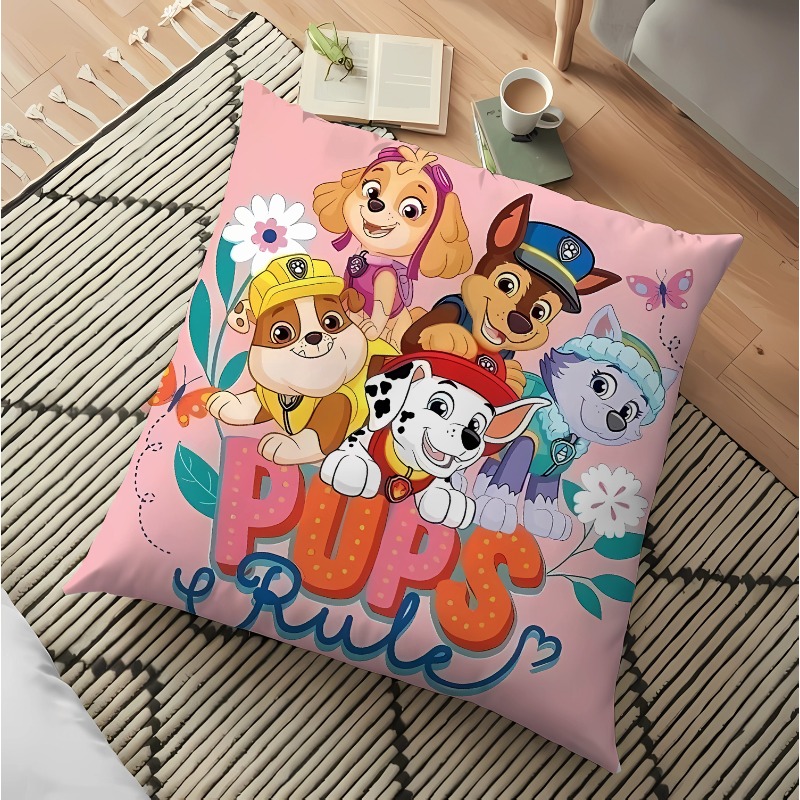 Decorative Throw Pillow - Paw Patrols PillowCase Chase Skye Cartoon