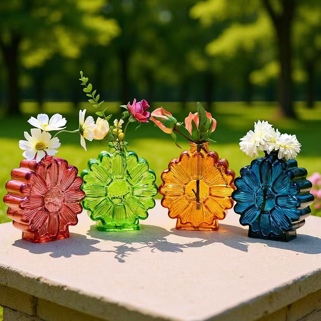 Glass Vase Nordic - Simple Stained Glass Vase Hydroponic Flower