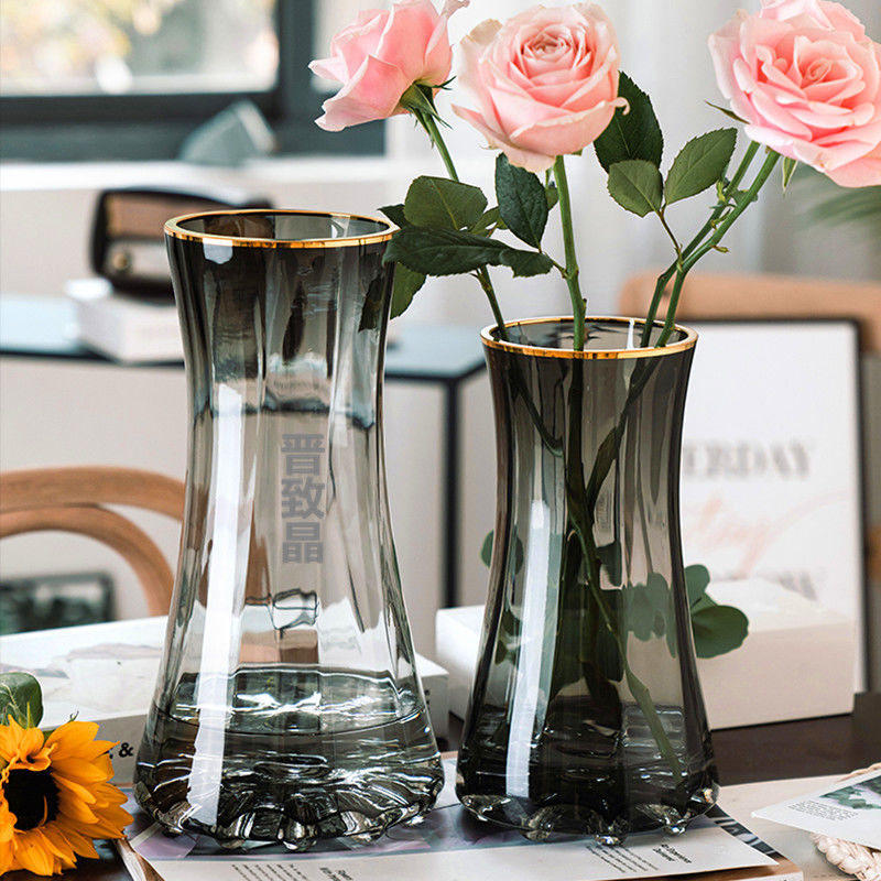 Light luxury gold-painted crea - Glass Vase Nordic ulasan dan harga