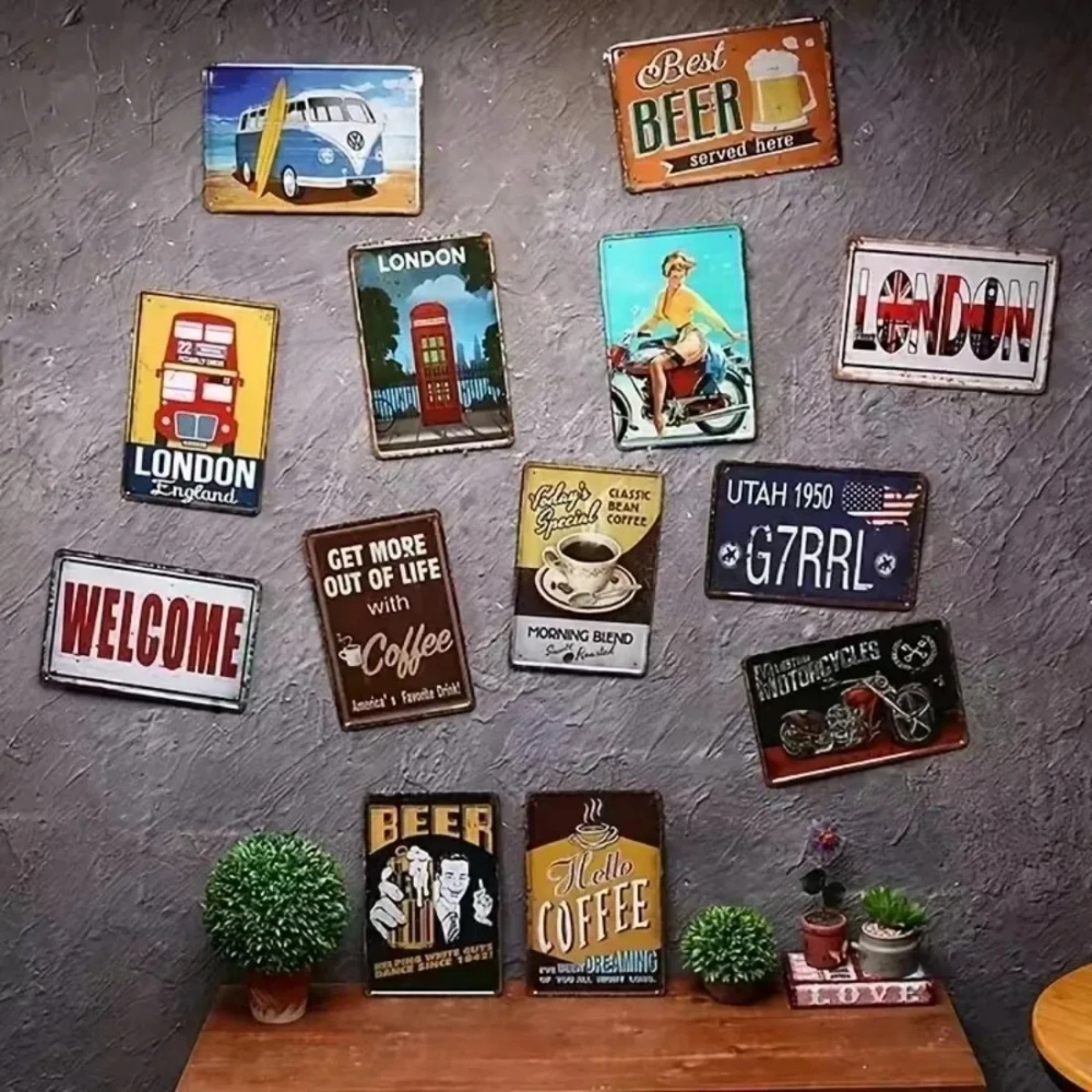 CIFBUY Vintage Funny Cat Alumi - Home Decor Cat ulasan dan harga