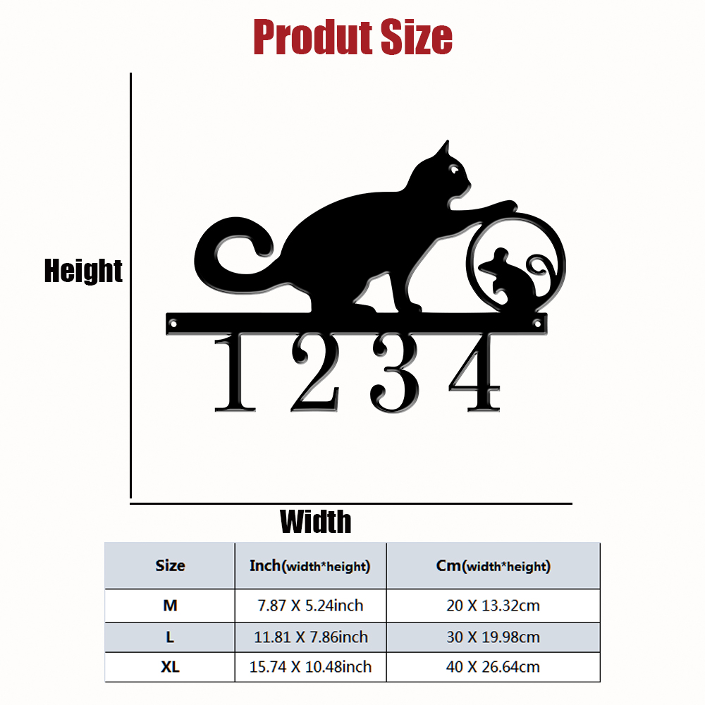 1Pc Custom cat Metal Door Stre - Home Decor Cat ulasan dan harga