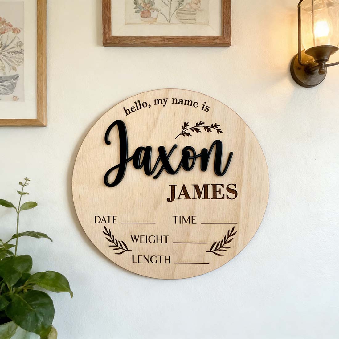 1Pc Custom Baby Announcement S - Home Decor Xmas ulasan dan harga