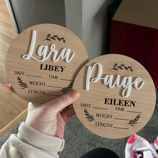 1Pc Custom Baby Announcement S - Home Decor Xmas ulasan dan harga