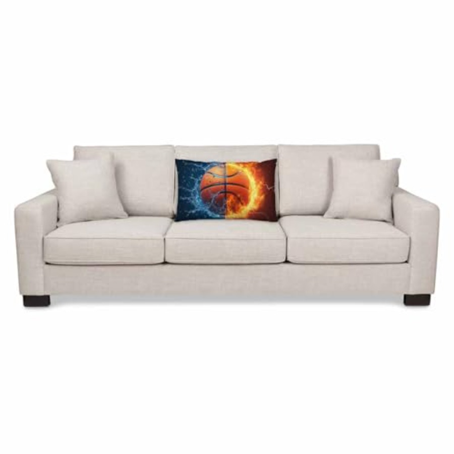 Throw Pillow Cover Fire and Ic - Decorative Throw Pillow ulasan dan harga