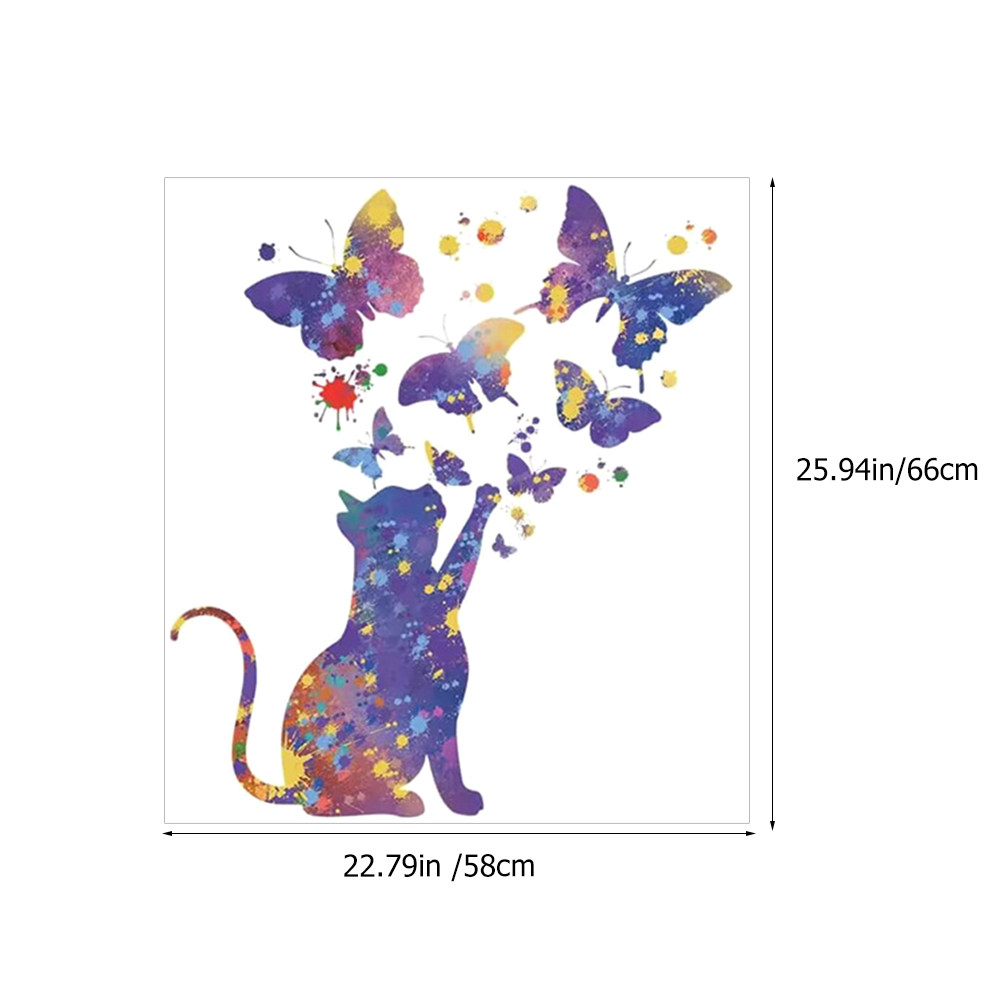 2 Sheets Cat Decal for Wall Bu - Home Decor Cat ulasan dan harga