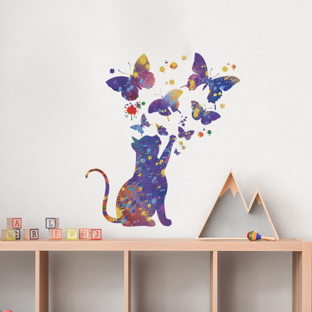 2 Sheets Cat Decal for Wall Bu - Home Decor Cat ulasan dan harga