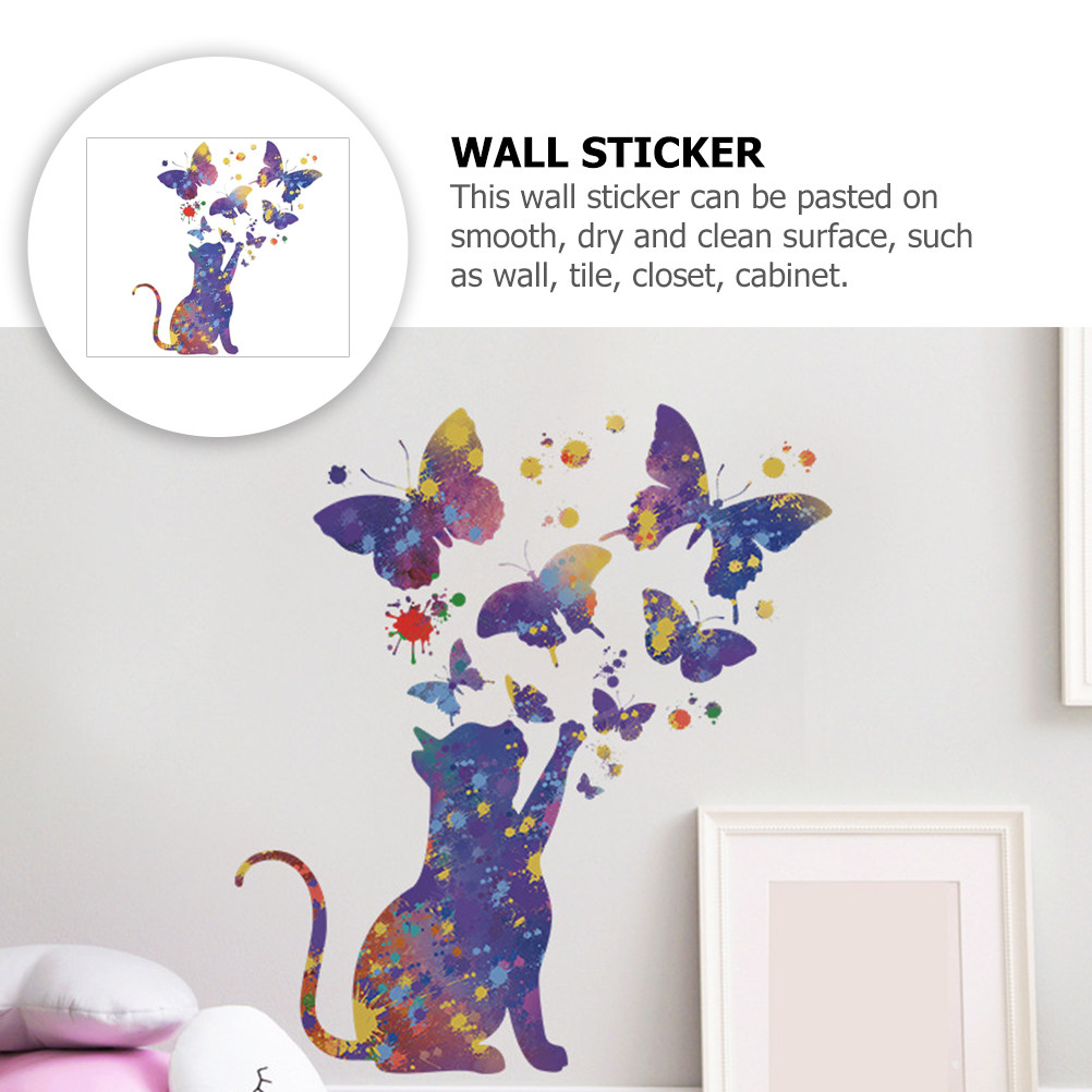 2 Sheets Cat Decal for Wall Bu - Home Decor Cat ulasan dan harga