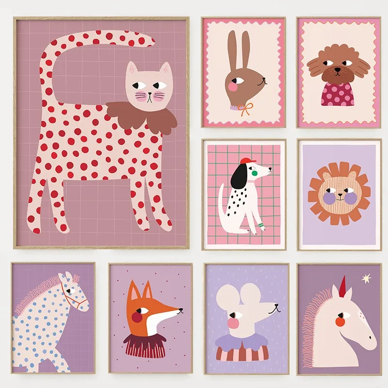 Cartoon Cute Animals Illustrat - Home Decor Cat ulasan dan harga