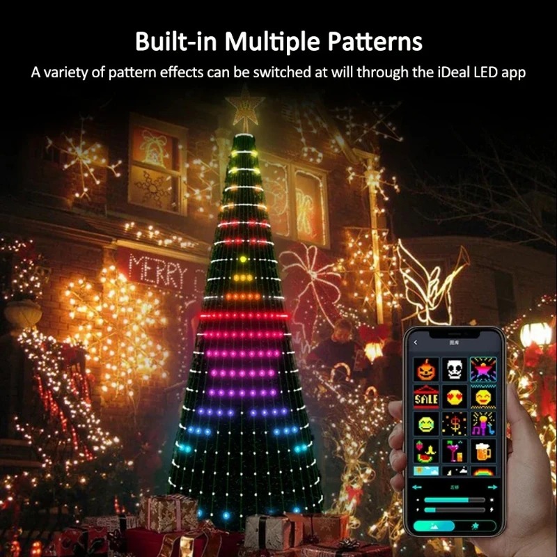 Christmas Star Tree Lights RGB - Home Decor Xmas ulasan dan harga