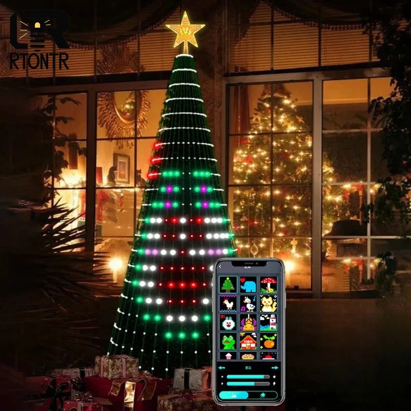 Christmas Star Tree Lights RGB - Home Decor Xmas ulasan dan harga