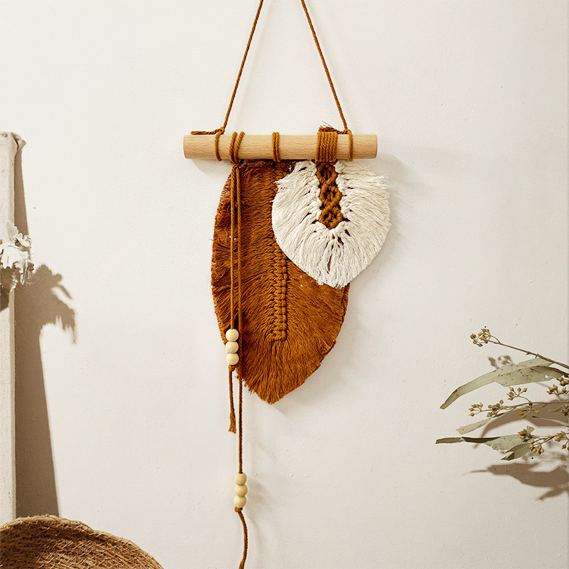 Handmade Macrame Leaf Wall Han - Macrame Wall Hanging ulasan dan harga