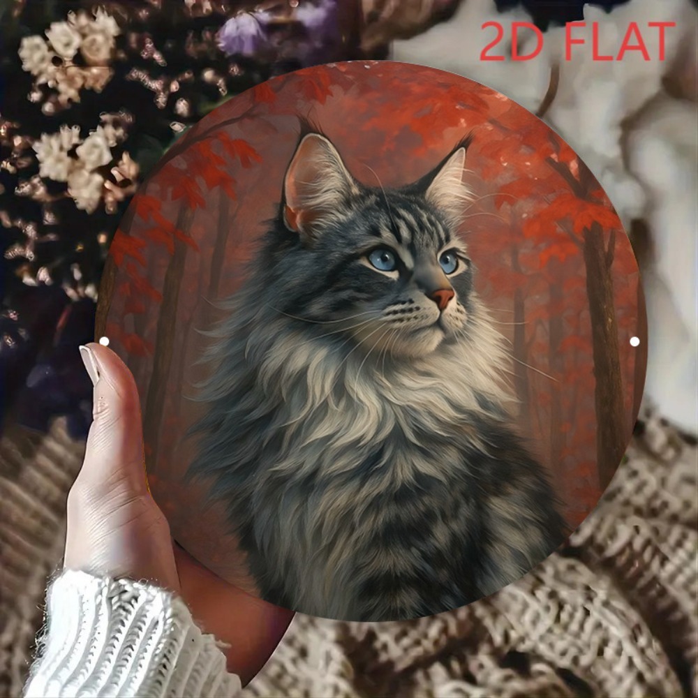 2D Flat Custom Round Vintage C - Home Decor Cat ulasan dan harga