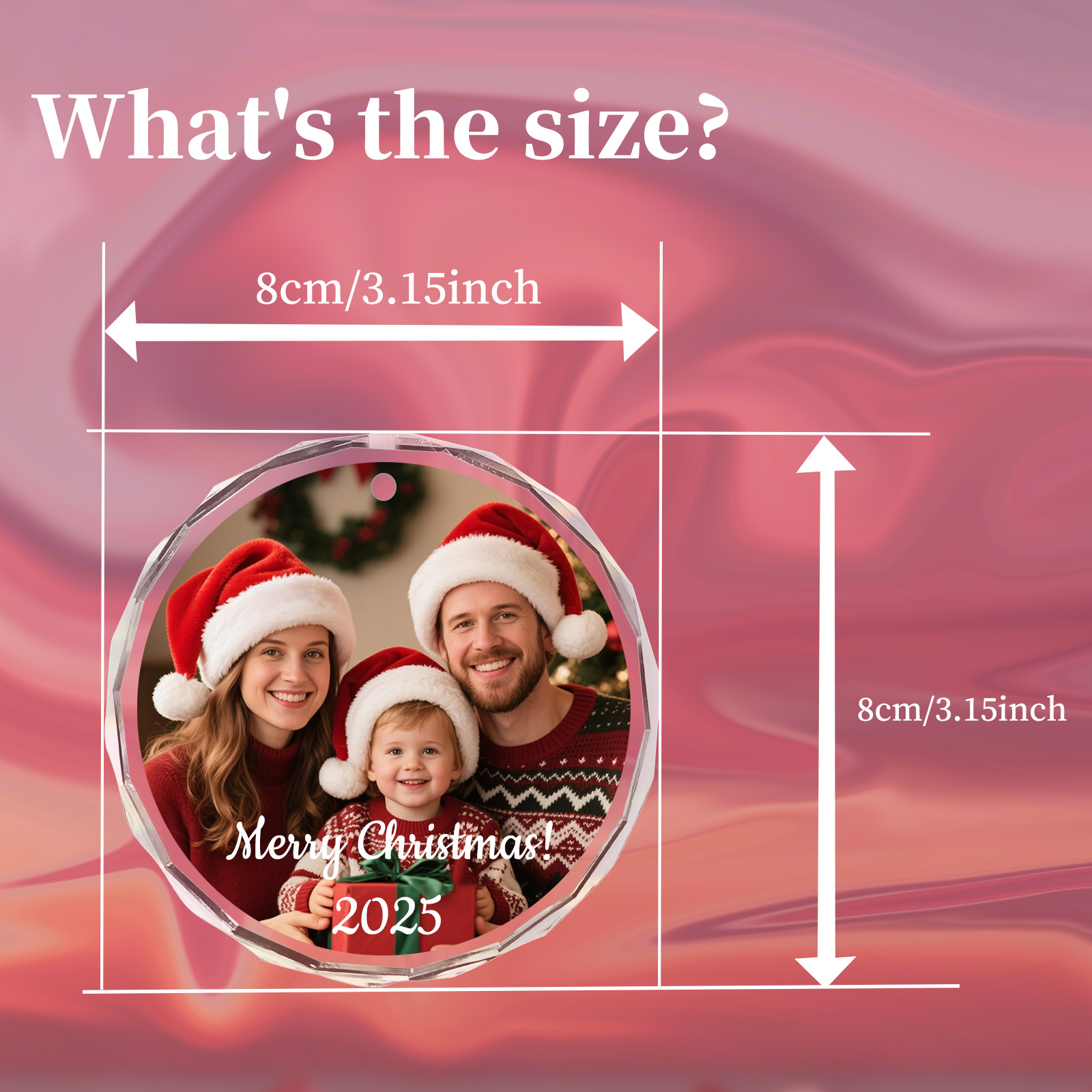 Custom Christmas Photo Ornamen - Home Decor Xmas ulasan dan harga