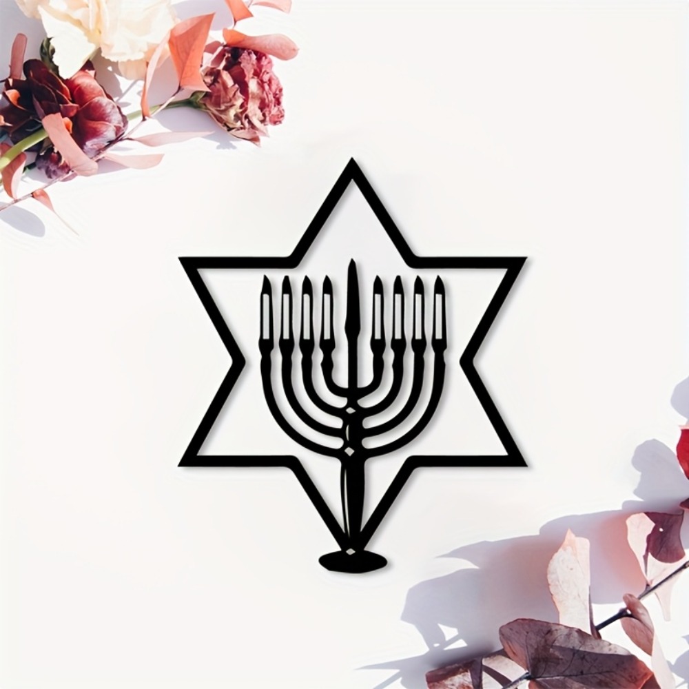 CIFBUY Metal Wall Art Menorah  - Home Decor In ulasan dan harga