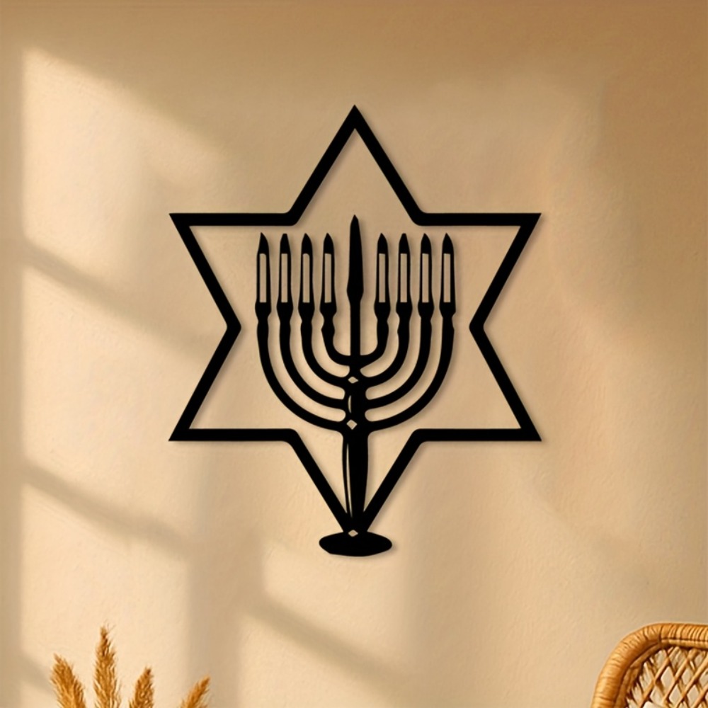 CIFBUY Metal Wall Art Menorah  - Home Decor In ulasan dan harga