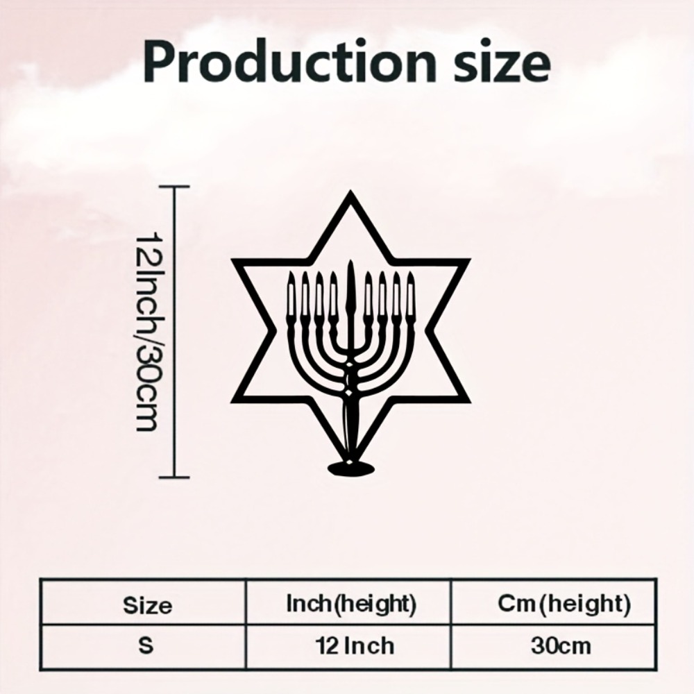 CIFBUY Metal Wall Art Menorah  - Home Decor In ulasan dan harga