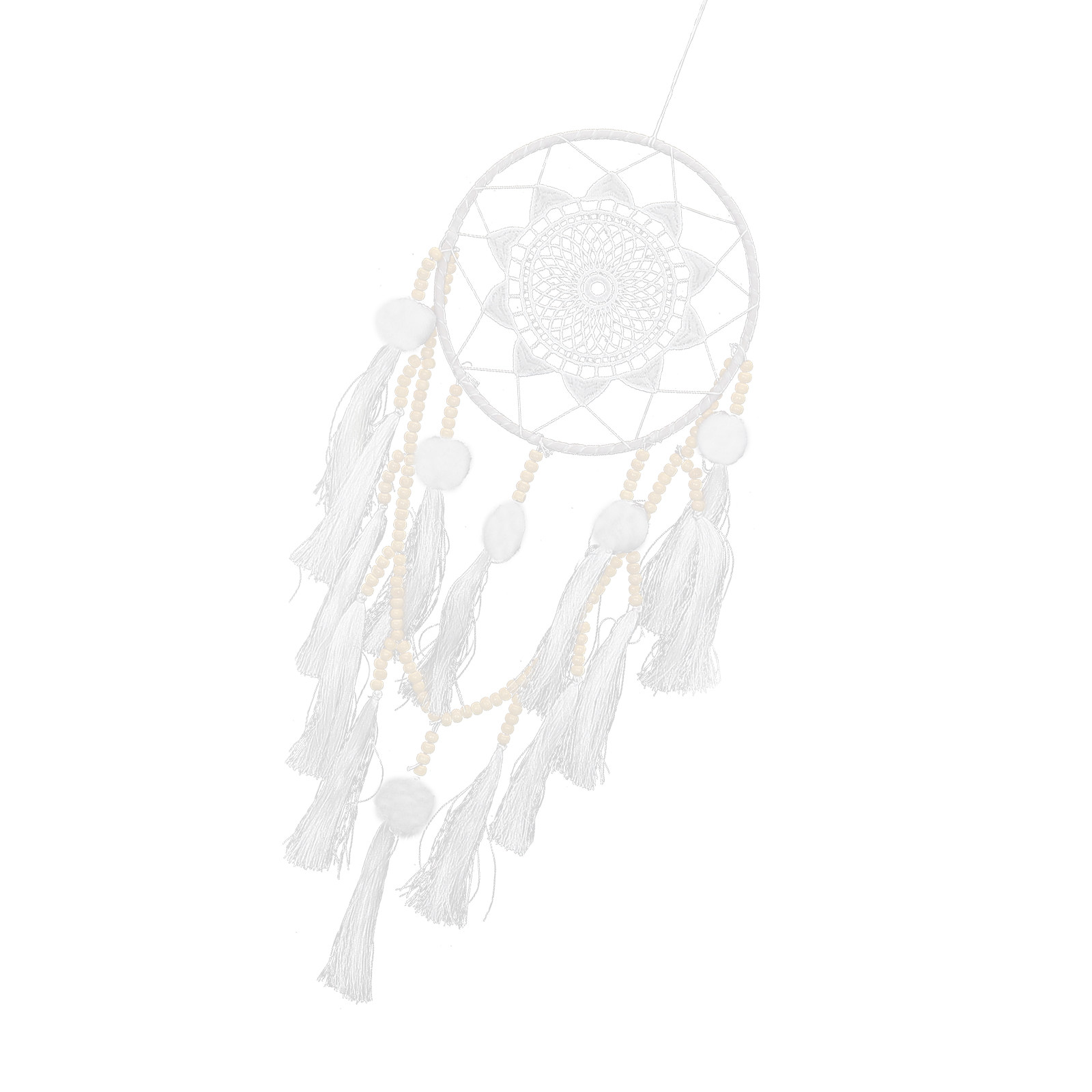 Large White Dreamcatcher Bohem - Macrame Wall Hanging ulasan dan harga