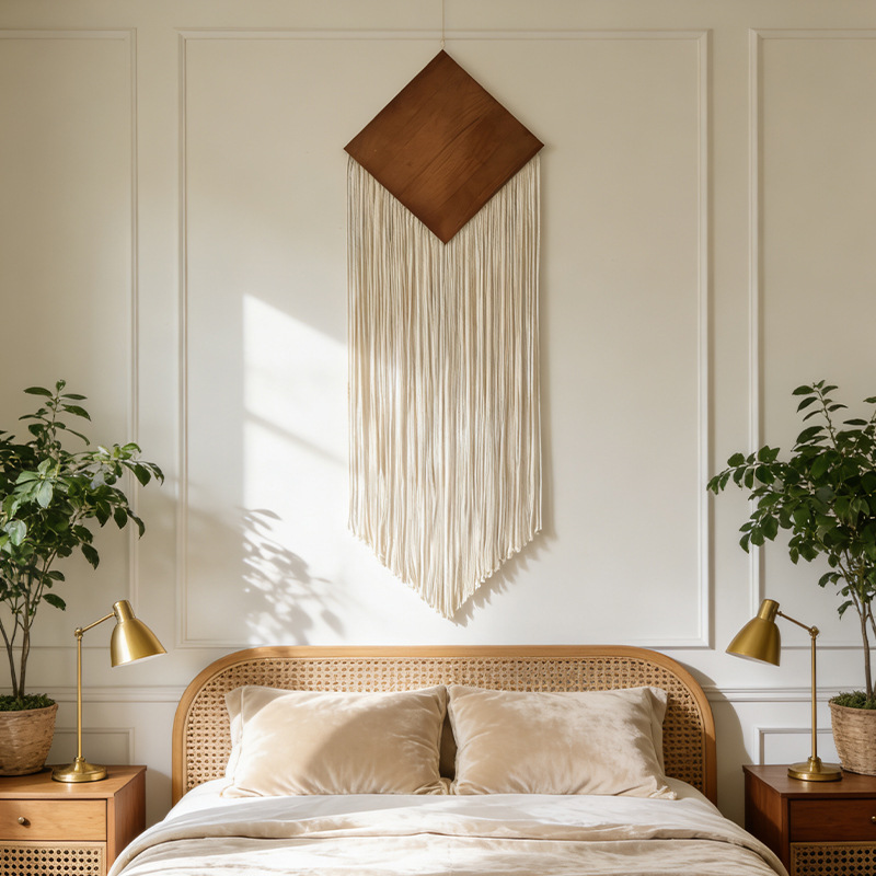 Bohemian Cotton Rope Woven Tap - Macrame Wall Hanging ulasan dan harga