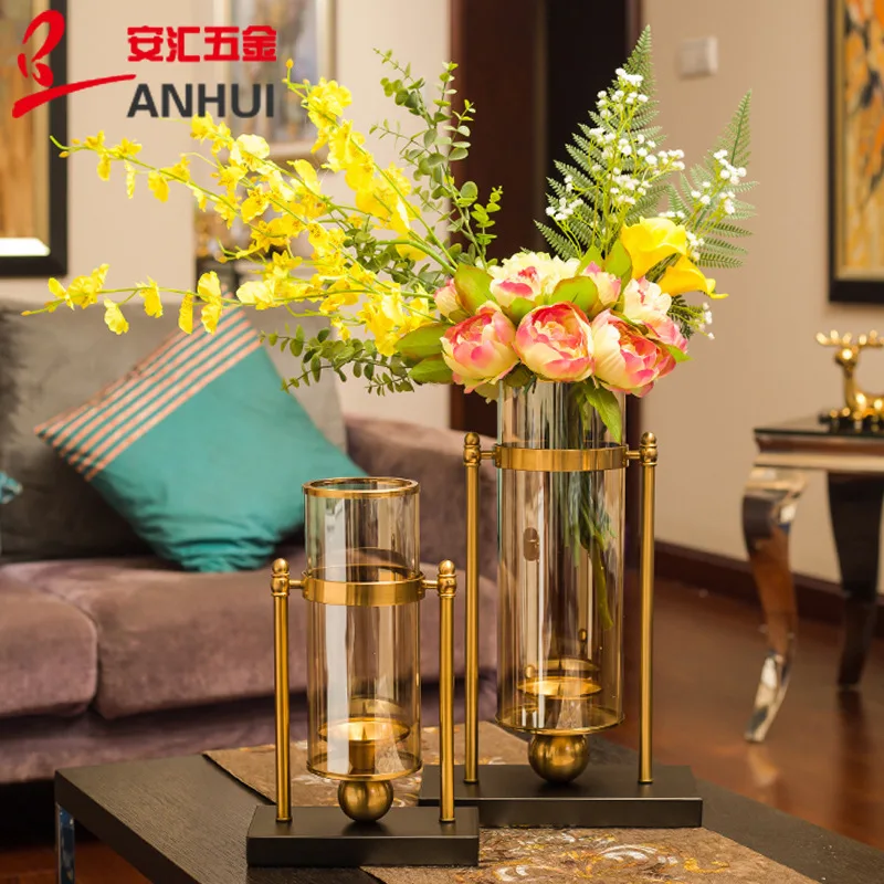 Creative Metal Vase Nordic Gla - Glass Vase Nordic ulasan dan harga