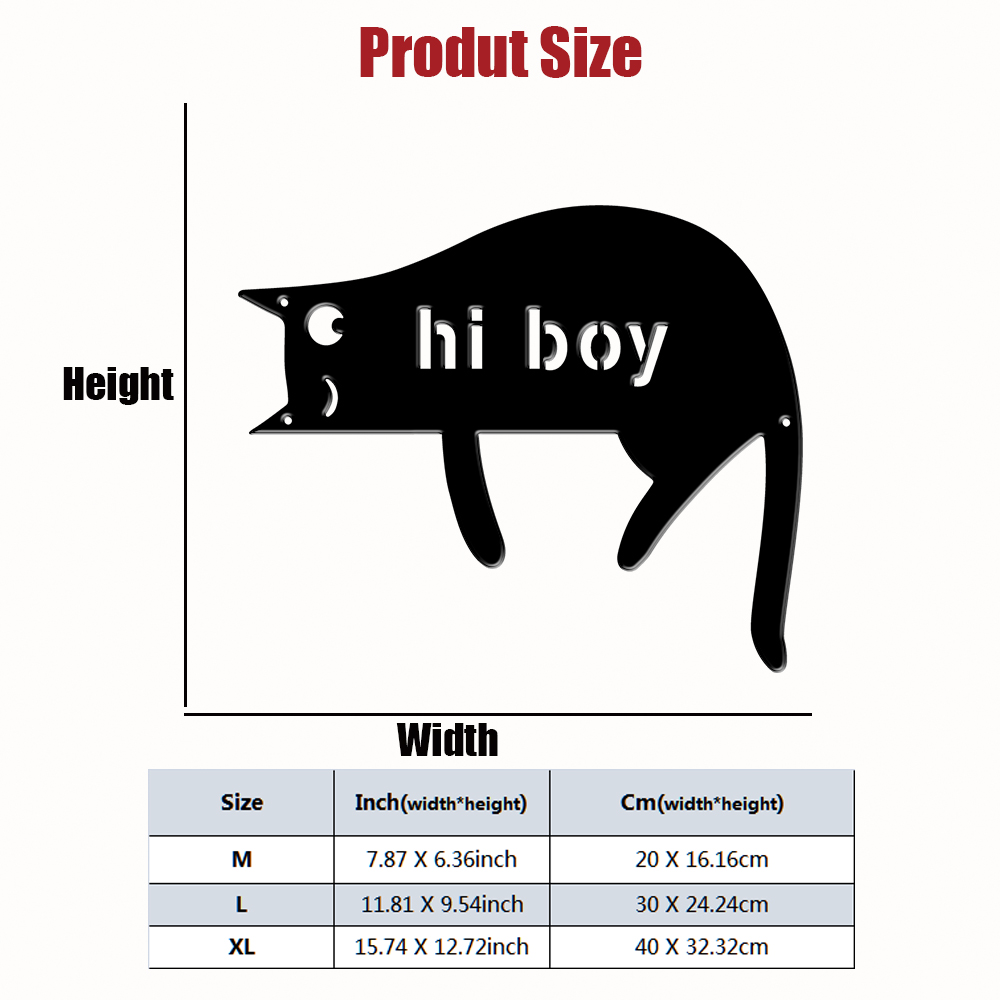1Pc Custom cat Metal Door Stre - Home Decor Cat ulasan dan harga