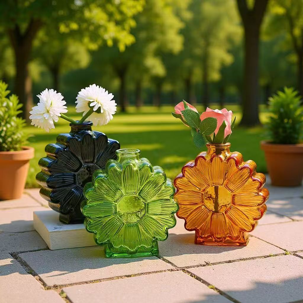 Simple Stained Glass Vase Hydr - Glass Vase Nordic ulasan dan harga